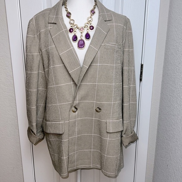 Madewell Dorset Blazer In Windowpane Houndstooth Preppy Business Casual Coat - Picture 4 of 14